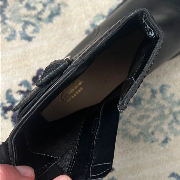 Clarks Renewal Black Leather Ankle Boots with Buckle size 10, NWOT, no box - Picture 6 of 7